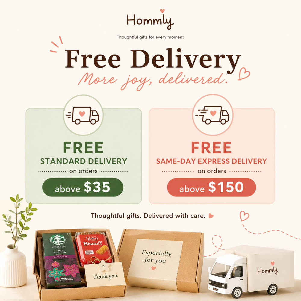 Hommly free standard and same-day express gift delivery in Singapore