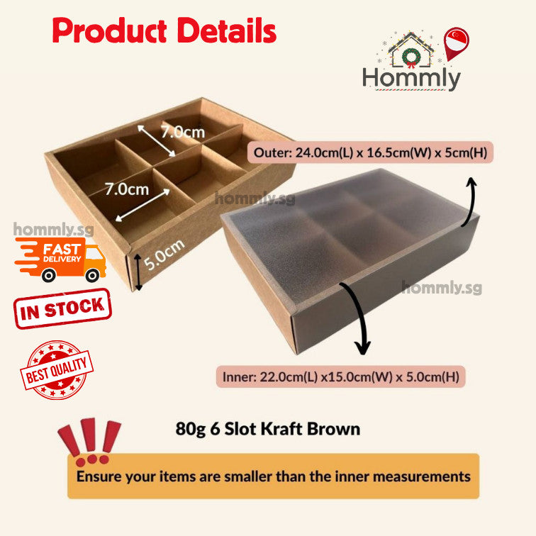 [Hommly SG Instock] 80g Mooncake/Teochew Mooncake Box/Gift Packaging Box/Brownie Box/CNY Box/Cake/Cookies Box