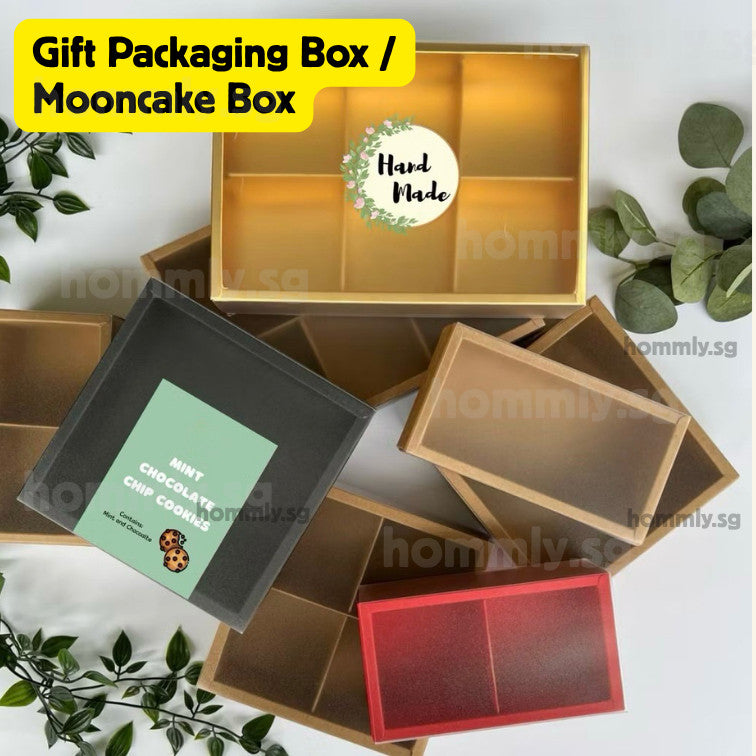 [Hommly SG Instock] 80g Mooncake/Teochew Mooncake Box/Gift Packaging Box/Brownie Box/CNY Box/Cake/Cookies Box