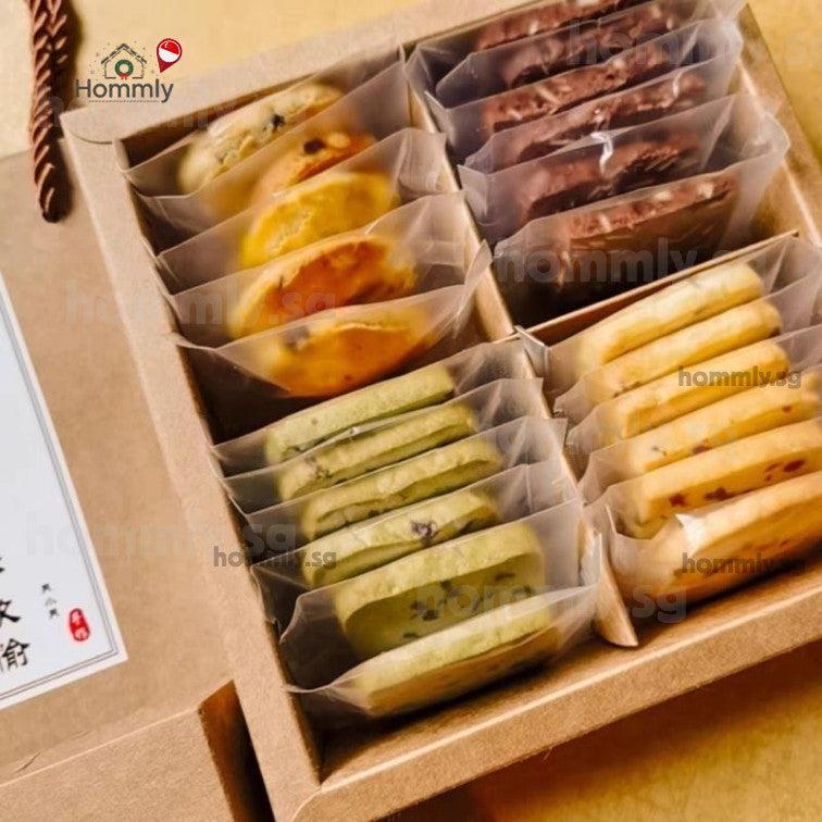 [Hommly SG Instock] 80g Mooncake/Teochew Mooncake Box/Gift Packaging Box/Brownie Box/CNY Box/Cake/Cookies Box