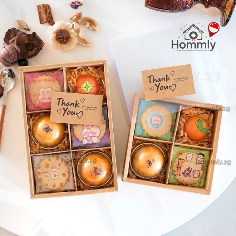 [Hommly SG Instock] 80g Mooncake/Teochew Mooncake Box/Gift Packaging Box/Brownie Box/CNY Box/Cake/Cookies Box