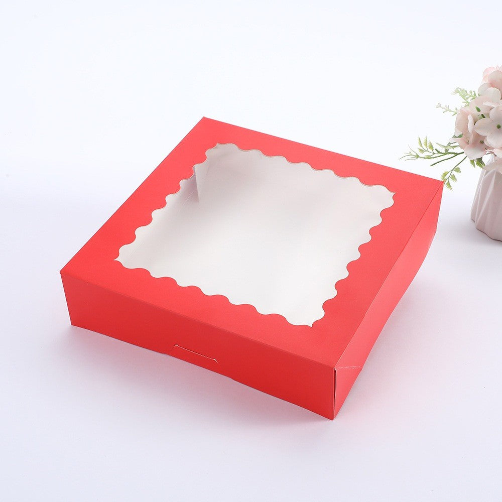 [Hommly SG Instock]  9" 10" Brownie Box Kraft Brown Window Cake Box for Weddings | Catering | Parties