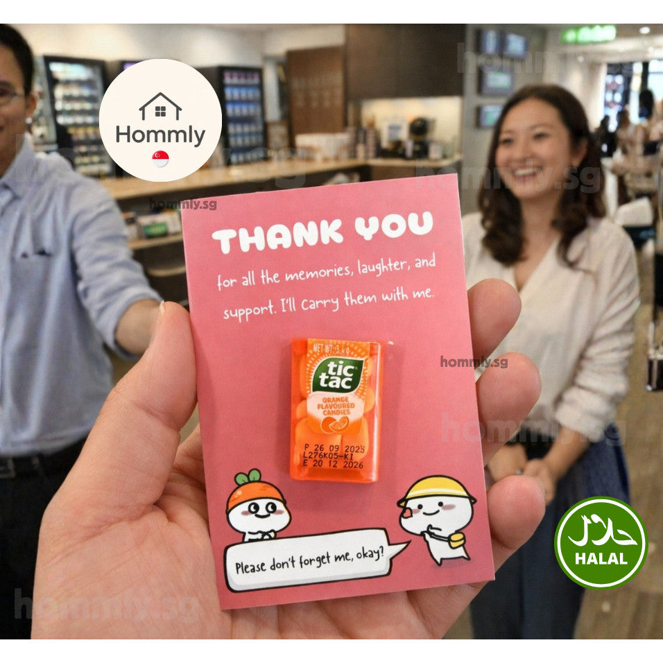 [Hommly SG Ready Stock] Farewell Gift Card with Chocolate | Halal Sweet (KitKat/TicTac(/Snickers) | Office Leaving Gift