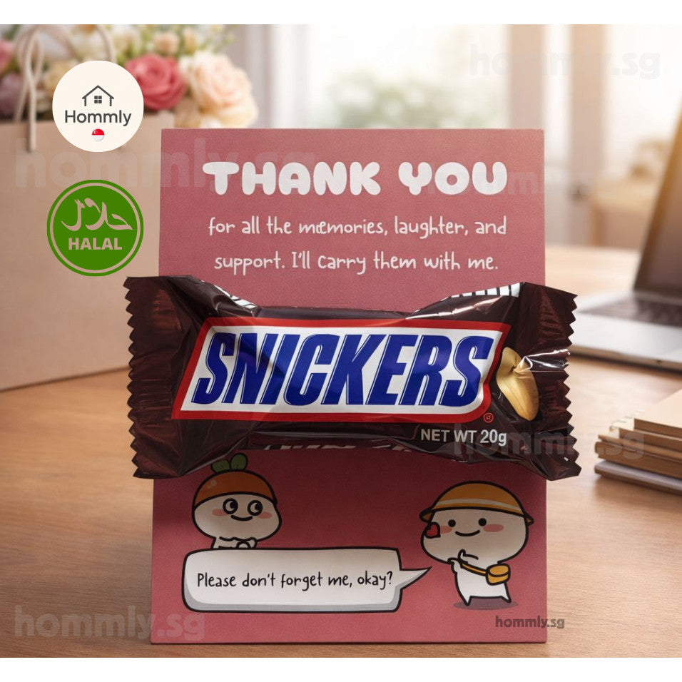 [Hommly SG Ready Stock] Farewell Gift Card with Chocolate | Halal Sweet (KitKat/TicTac(/Snickers) | Office Leaving Gift