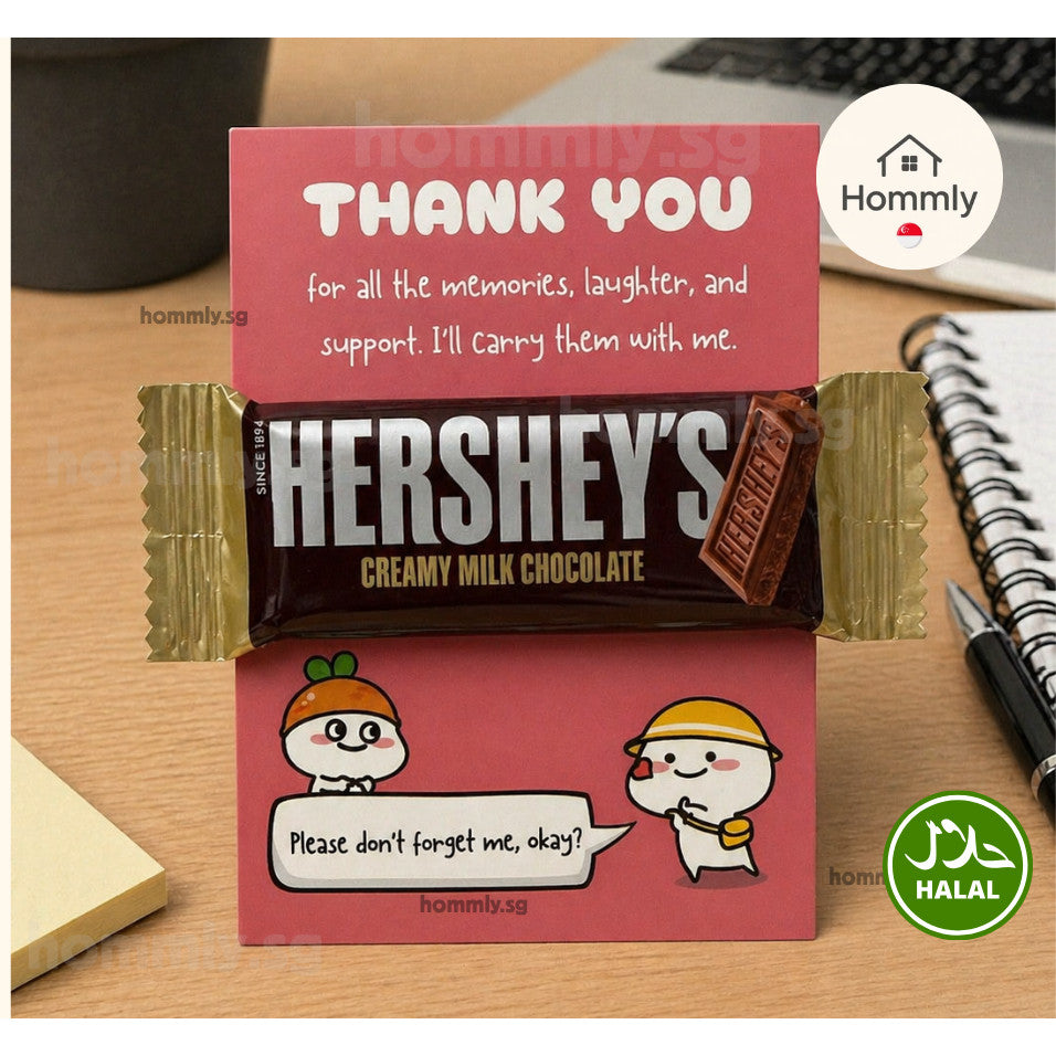 [Hommly SG Ready Stock] Farewell Gift Card with Chocolate | Halal Sweet (KitKat/TicTac(/Snickers) | Office Leaving Gift