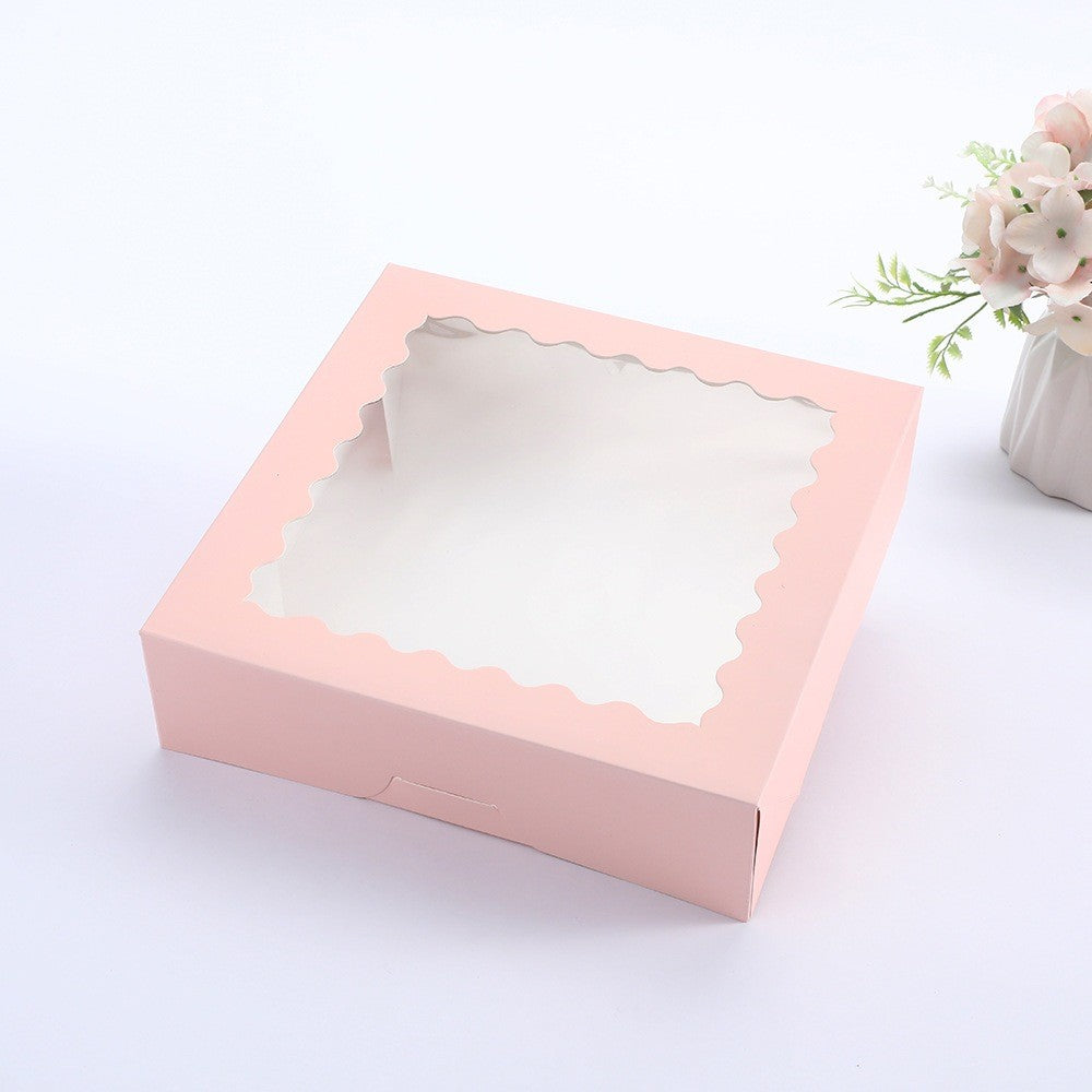 [Hommly SG Instock]  9" 10" Brownie Box Kraft Brown Window Cake Box for Weddings | Catering | Parties