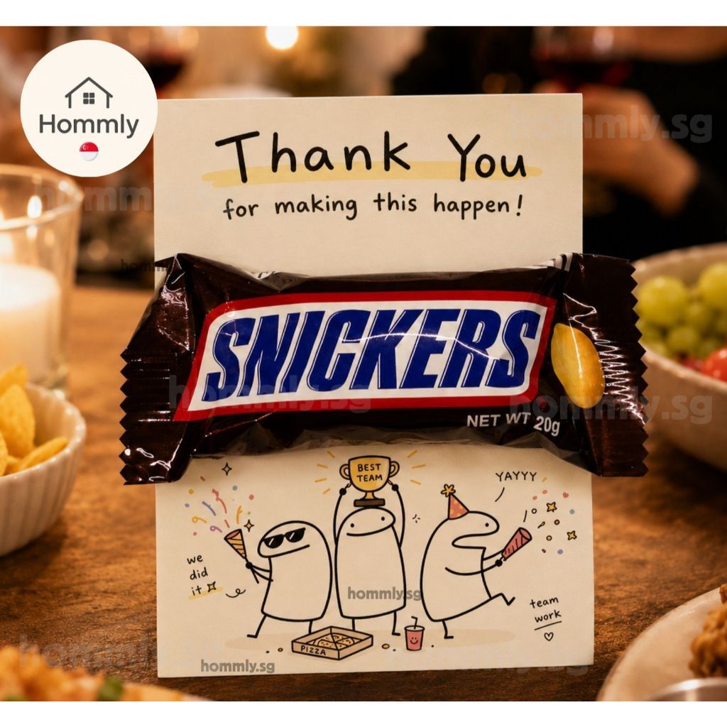 [Hommly SG Ready Stock] Appreciation Gift Card with Chocolate | Team Thank You Gift | Farewell Gift