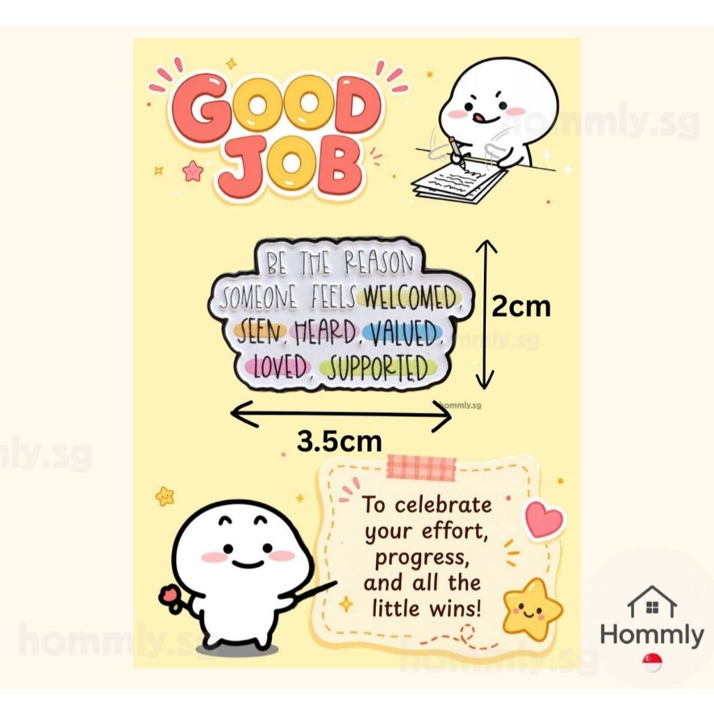 [Hommly SG Ready Stock] Card with Badge / Mix & Match Gift Set | Farewell / Appreciation Gift