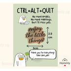 Green Farewell Gift Card Set – Badge – Enjoy