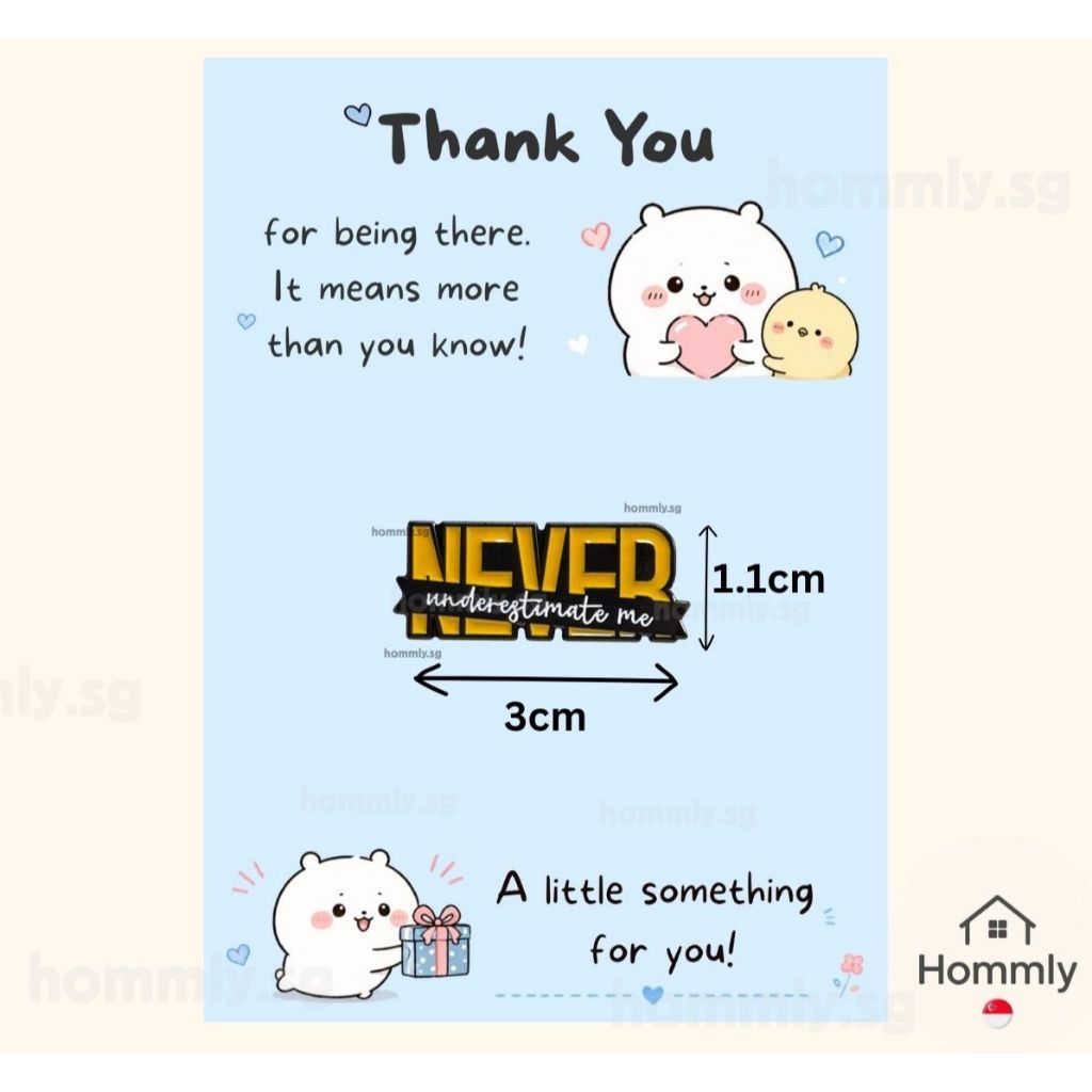 [Hommly SG Ready Stock] Card with Badge / Mix & Match Gift Set | Farewell / Appreciation Gift