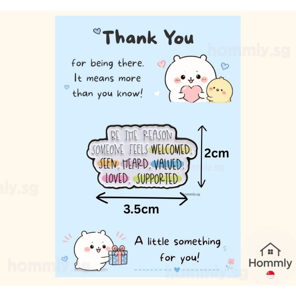 [Hommly SG Ready Stock] Card with Badge / Mix & Match Gift Set | Farewell / Appreciation Gift