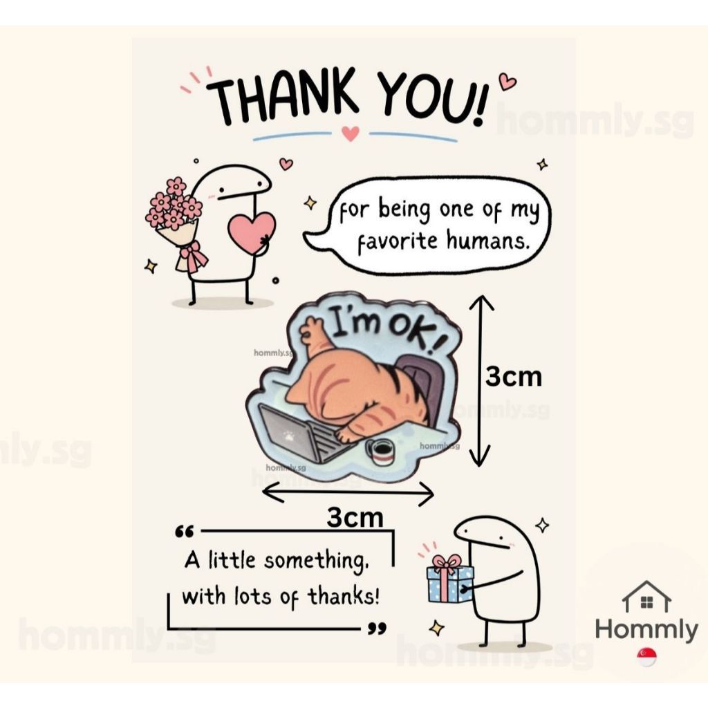 [Hommly SG Ready Stock] Card with Badge / Mix & Match Gift Set | Farewell / Appreciation Gift
