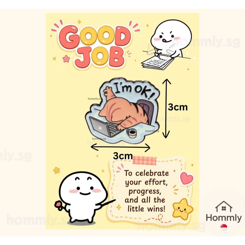 [Hommly SG Ready Stock] Card with Badge / Mix & Match Gift Set | Farewell / Appreciation Gift