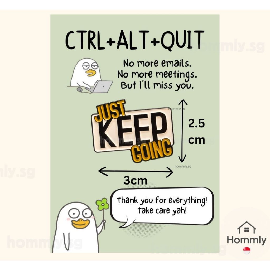 Green Farewell Gift Card Set – Badge – Keep