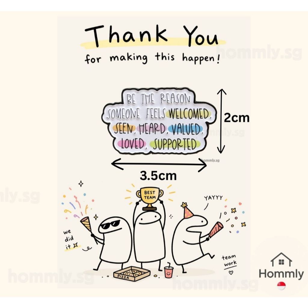 [Hommly SG Ready Stock] Card with Badge / Mix & Match Gift Set | Farewell / Appreciation Gift