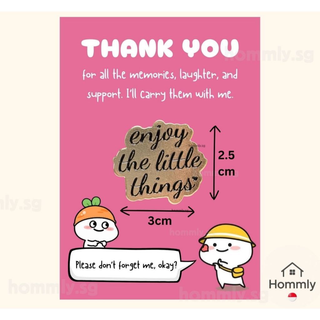 [Hommly SG Ready Stock] Card with Badge / Mix & Match Gift Set | Farewell / Appreciation Gift
