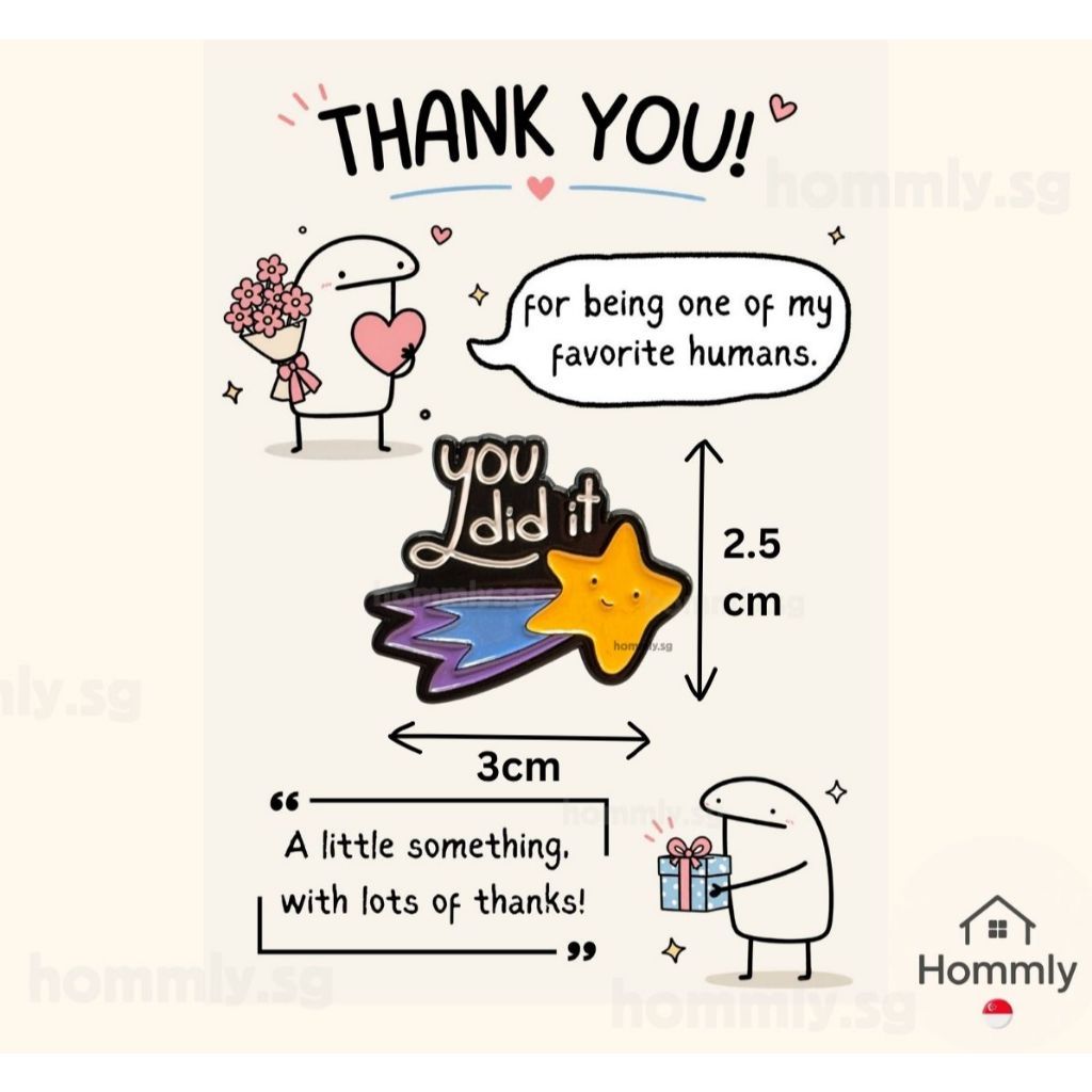 [Hommly SG Ready Stock] Card with Badge / Mix & Match Gift Set | Farewell / Appreciation Gift