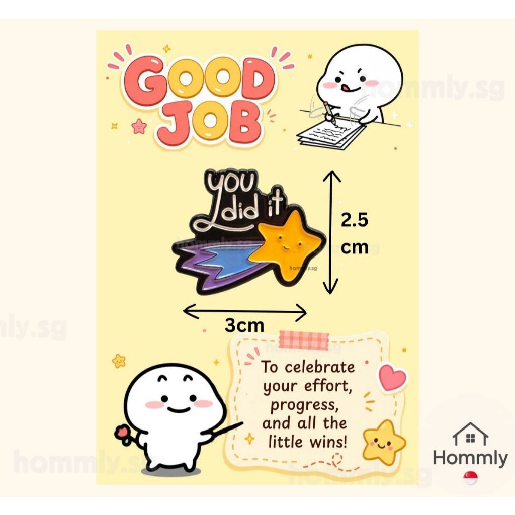 [Hommly SG Ready Stock] Card with Badge / Mix & Match Gift Set | Farewell / Appreciation Gift