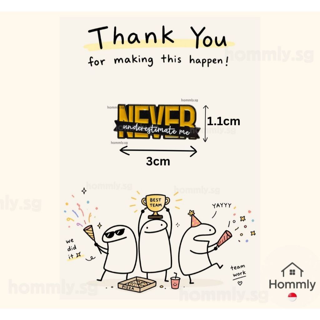 [Hommly SG Ready Stock] Card with Badge / Mix & Match Gift Set | Farewell / Appreciation Gift