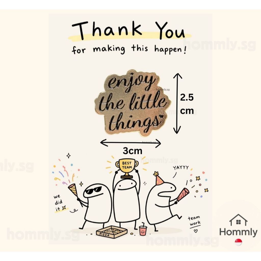 [Hommly SG Ready Stock] Card with Badge / Mix & Match Gift Set | Farewell / Appreciation Gift