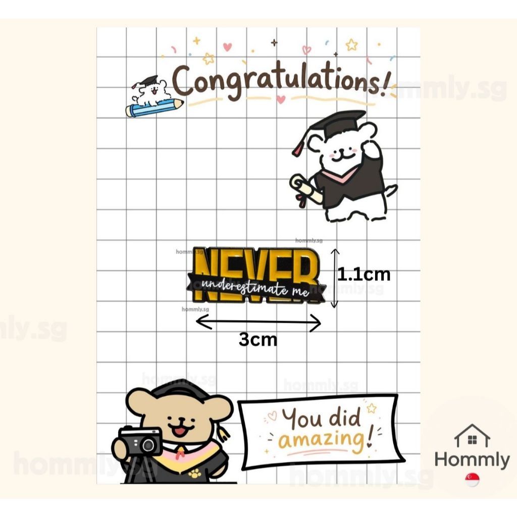 [Hommly SG Ready Stock] Card with Badge / Mix & Match Gift Set | Farewell / Appreciation Gift