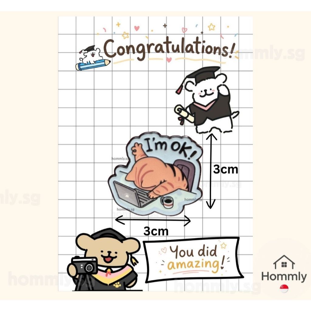 [Hommly SG Ready Stock] Card with Badge / Mix & Match Gift Set | Farewell / Appreciation Gift
