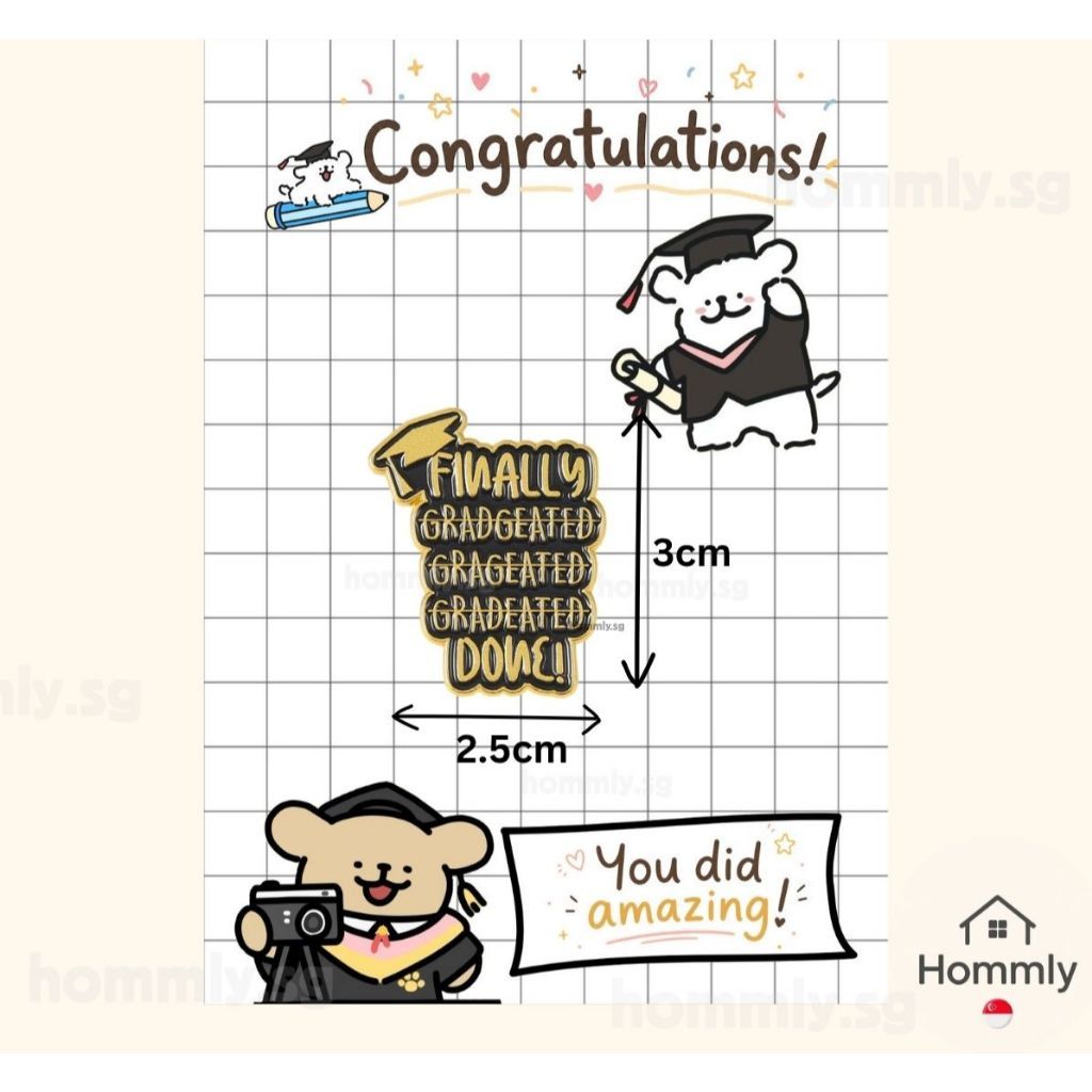 [Hommly SG Ready Stock] Card with Badge / Mix & Match Gift Set | Farewell / Appreciation Gift
