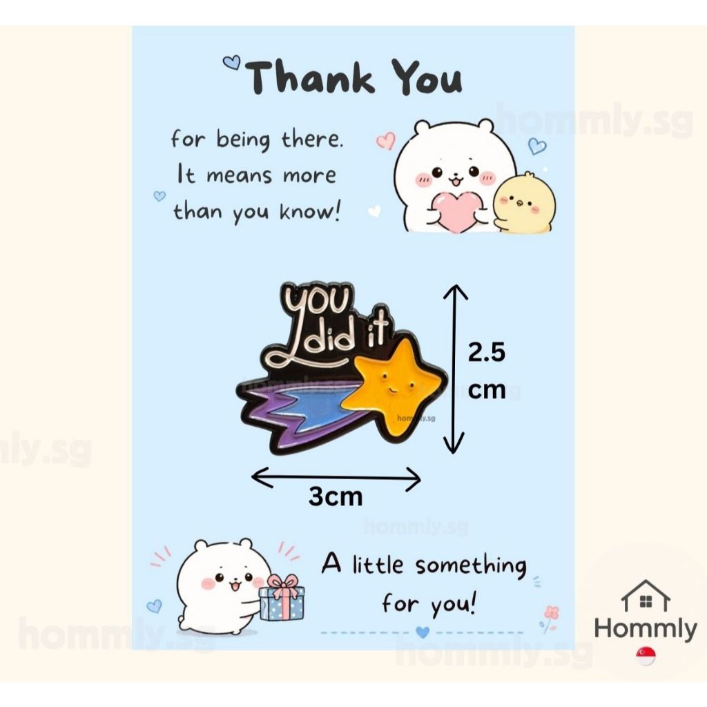 [Hommly SG Ready Stock] Card with Badge / Mix & Match Gift Set | Farewell / Appreciation Gift