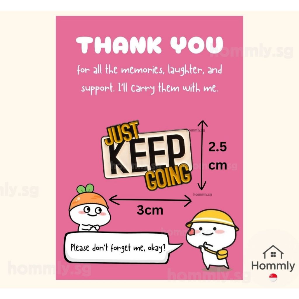 [Hommly SG Ready Stock] Card with Badge / Mix & Match Gift Set | Farewell / Appreciation Gift