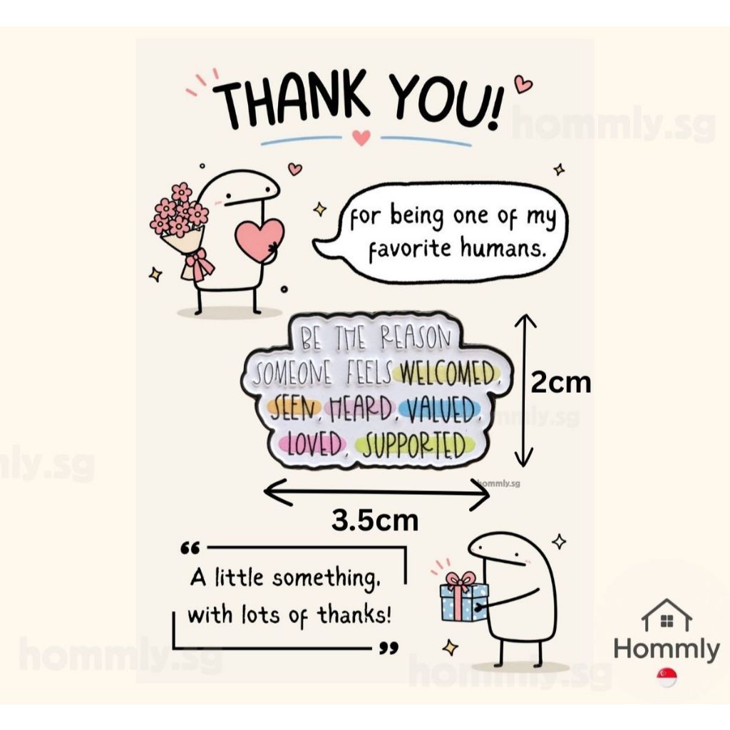 [Hommly SG Ready Stock] Card with Badge / Mix & Match Gift Set | Farewell / Appreciation Gift