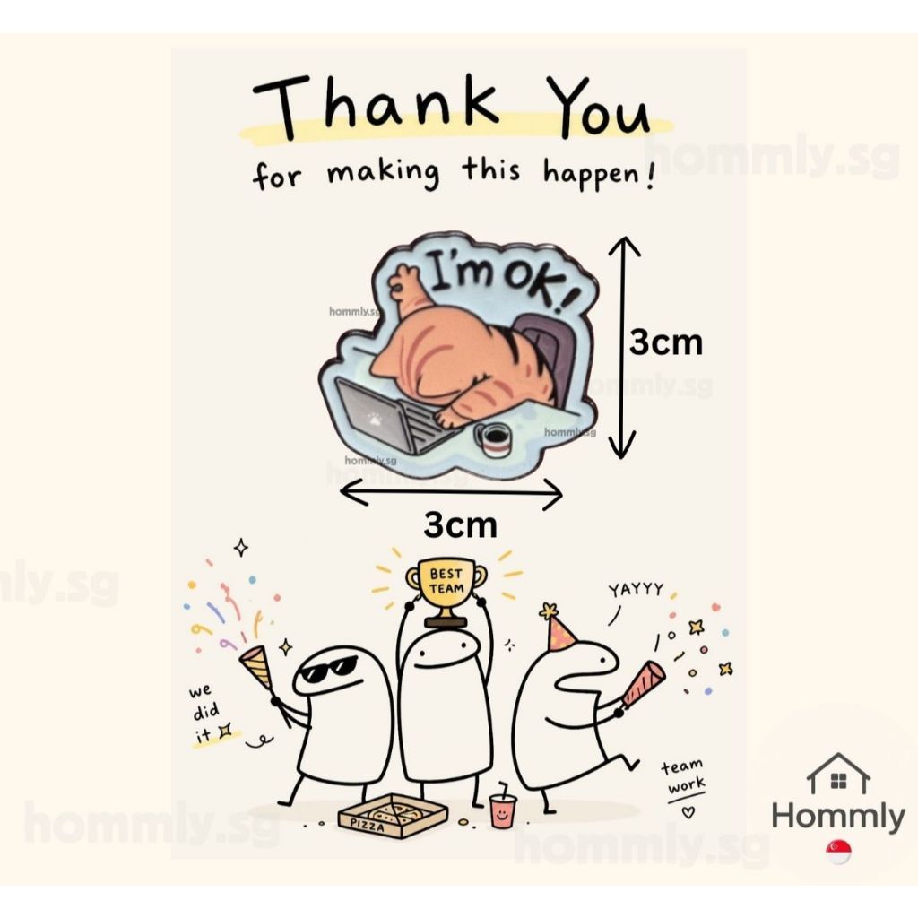[Hommly SG Ready Stock] Card with Badge / Mix & Match Gift Set | Farewell / Appreciation Gift