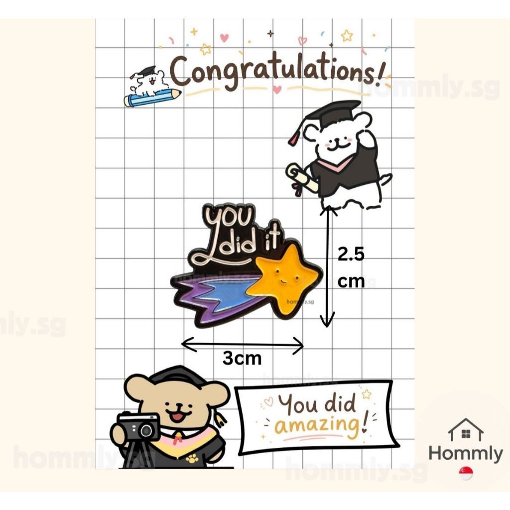 [Hommly SG Ready Stock] Card with Badge / Mix & Match Gift Set | Farewell / Appreciation Gift