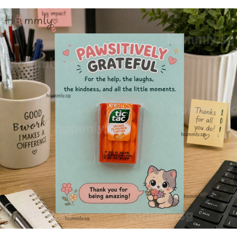 [Hommly SG Ready Stock] Farewell Gift Card with Chocolate | Halal Sweet (KitKat/TicTac(/Snickers) | Office Leaving Gift