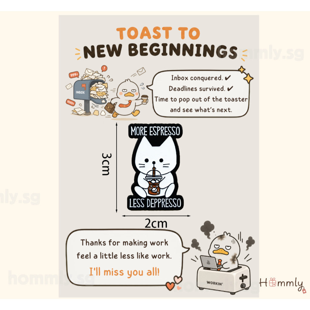 [Hommly SG Ready Stock] Card with Badge / Mix & Match Gift Set | Farewell / Appreciation Gift