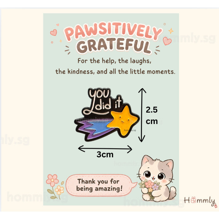 Positively Grateful Thank You Gift Card Set – Badge – Did