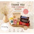 [Hommly Gift] 🎁 Housewarming & Wedding Door Gift Set – Cute Thank You Party Favour with Chocolates, Tic Tac, Badge