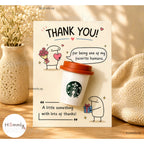 [Hommly Gift] 🎁 Appreciation Gift Card with Chocolate | Team Thank You Gift | Farewell Gift with Beige TY