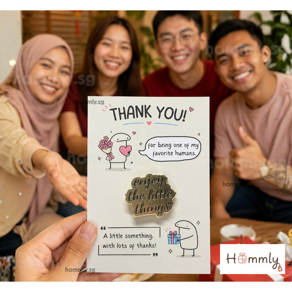 [Hommly Gift] 🎁 Appreciation Gift Card with Chocolate | Team Thank You Gift | Farewell Gift with Beige TY