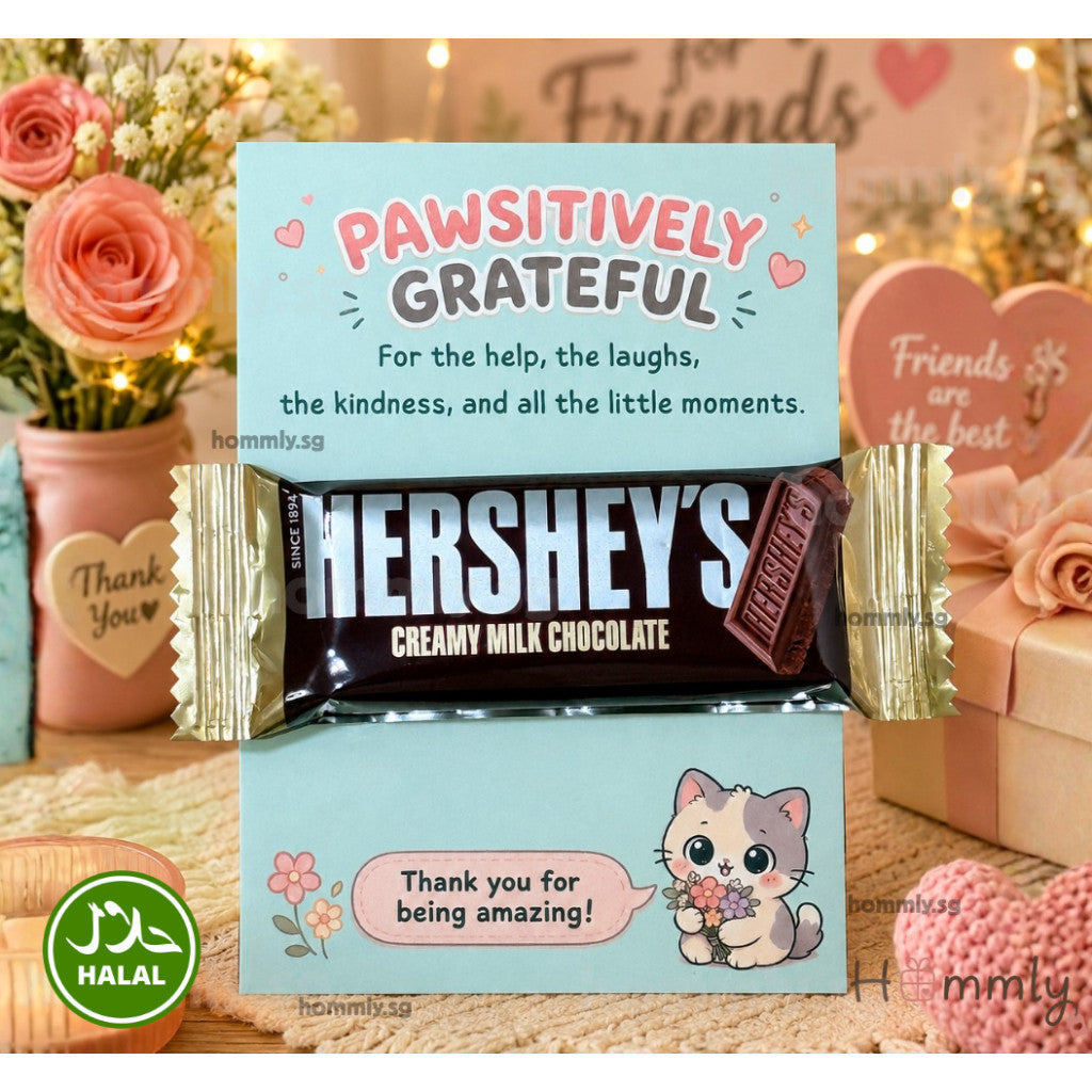 [Hommly Gift] 🎁  Customisable Thank You Gift – Mix & Match Card with Coffee, Chocolate, Candy, Badge or Star Keychain