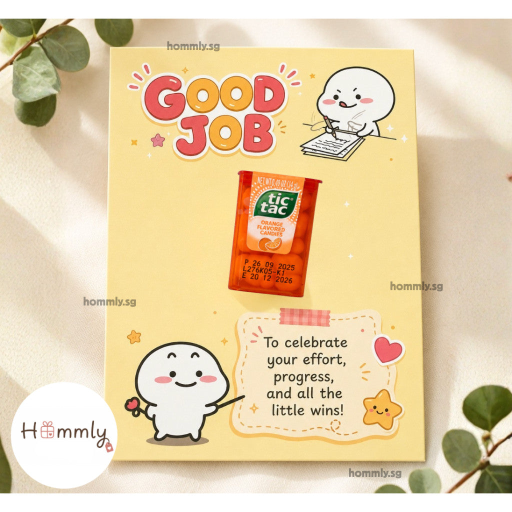 Good Job Student Reward Gift Card Set – Tic Tac – Orange