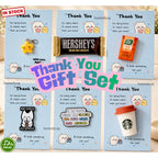 [Hommly Gift] 🎁 Appreciation Gift Card  (Blue TY) with Chocolate | Team Thank You Gift | Farewell Gift