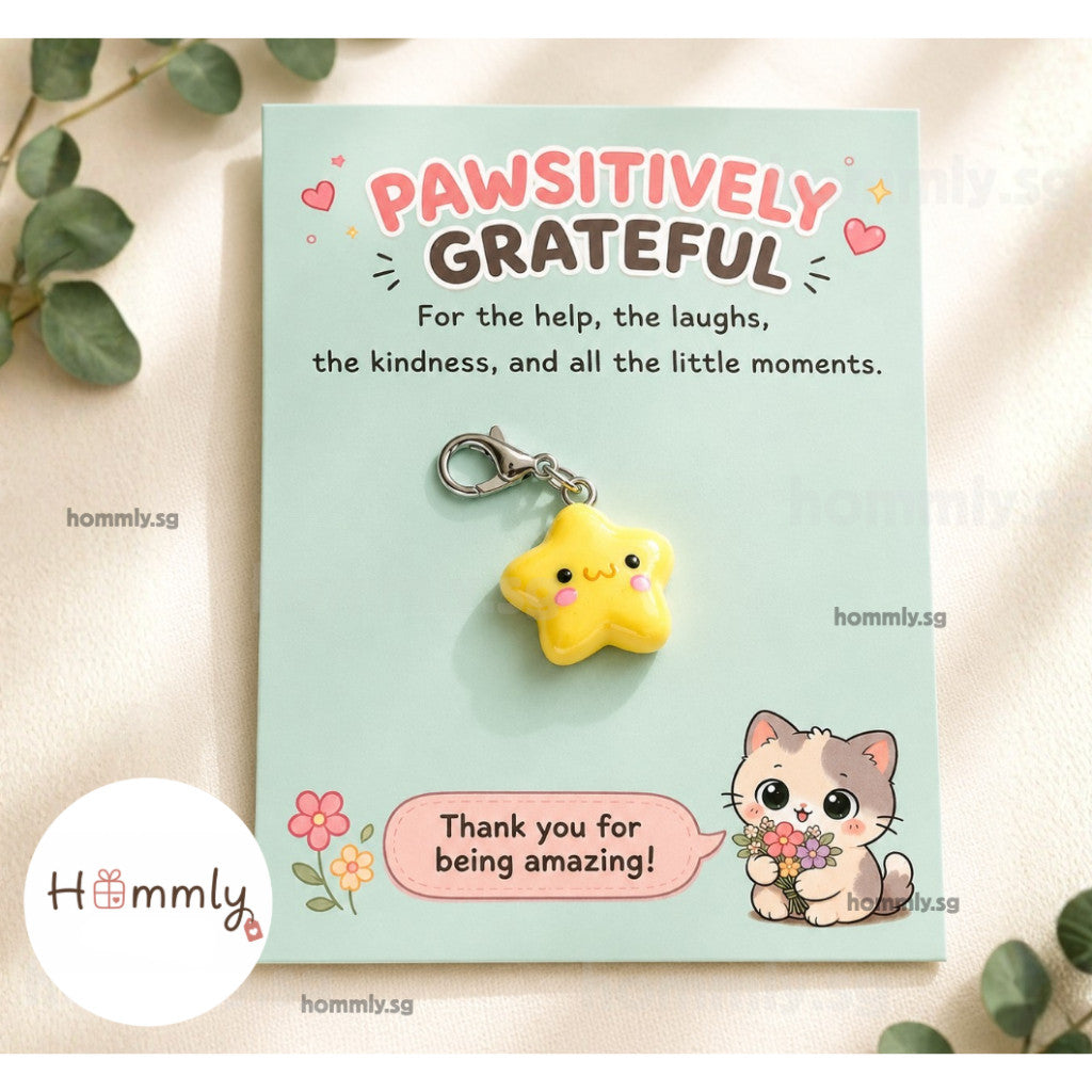 [Hommly Gift] 🎁  Customisable Thank You Gift – Mix & Match Card with Coffee, Chocolate, Candy, Badge or Star Keychain