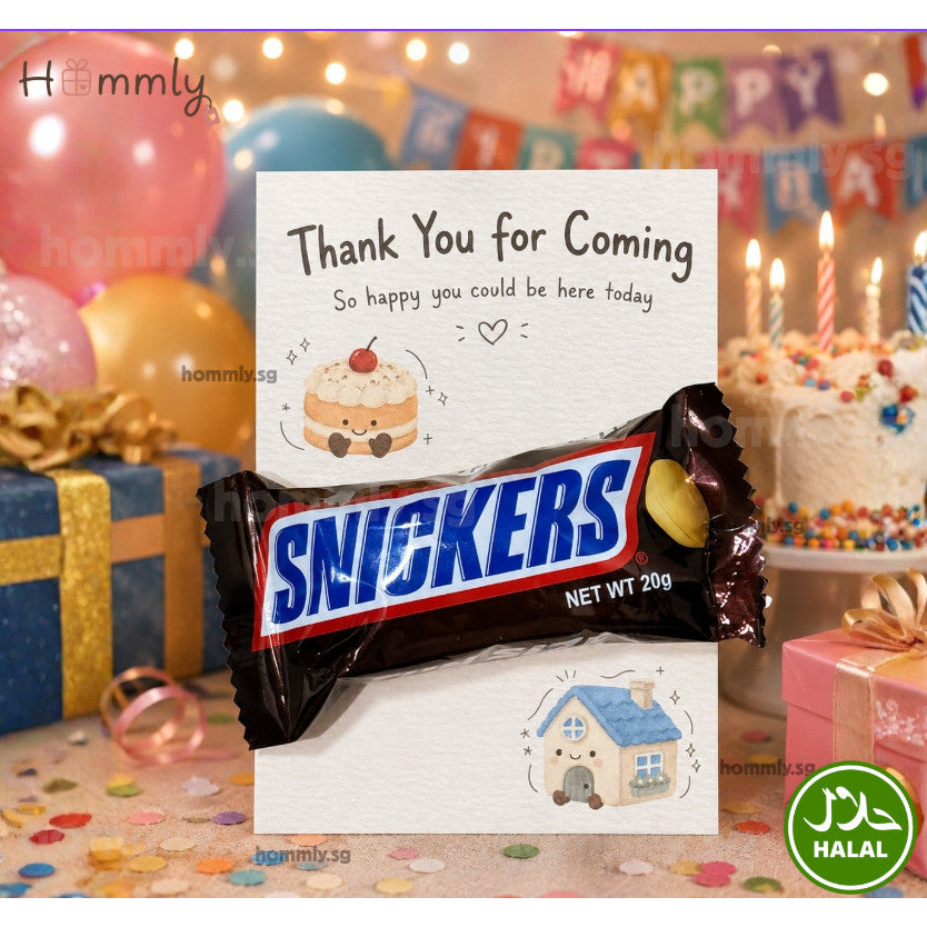 [Hommly Gift] 🎁 Housewarming & Wedding Door Gift Set – Cute Thank You Party Favour with Chocolates, Tic Tac, Badge