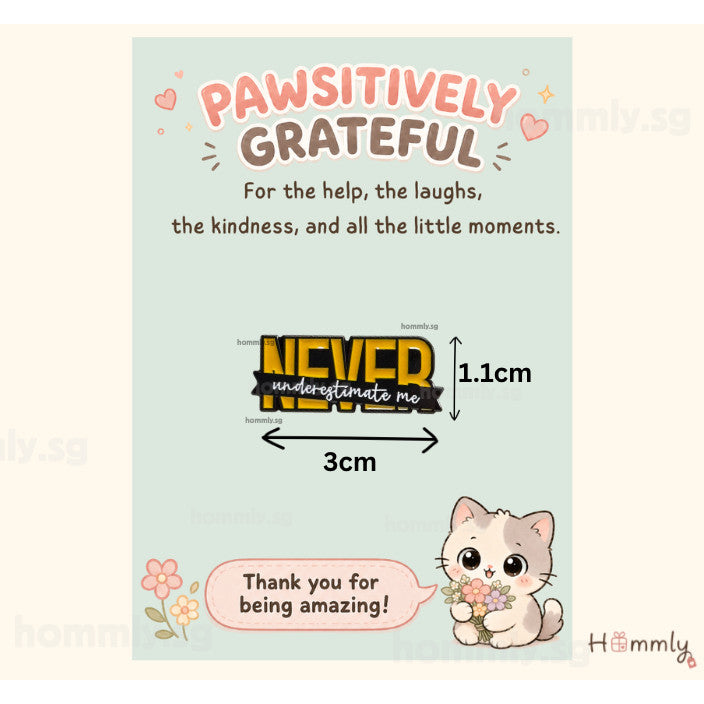 Positively Grateful Thank You Gift Card Set – Badge – Never
