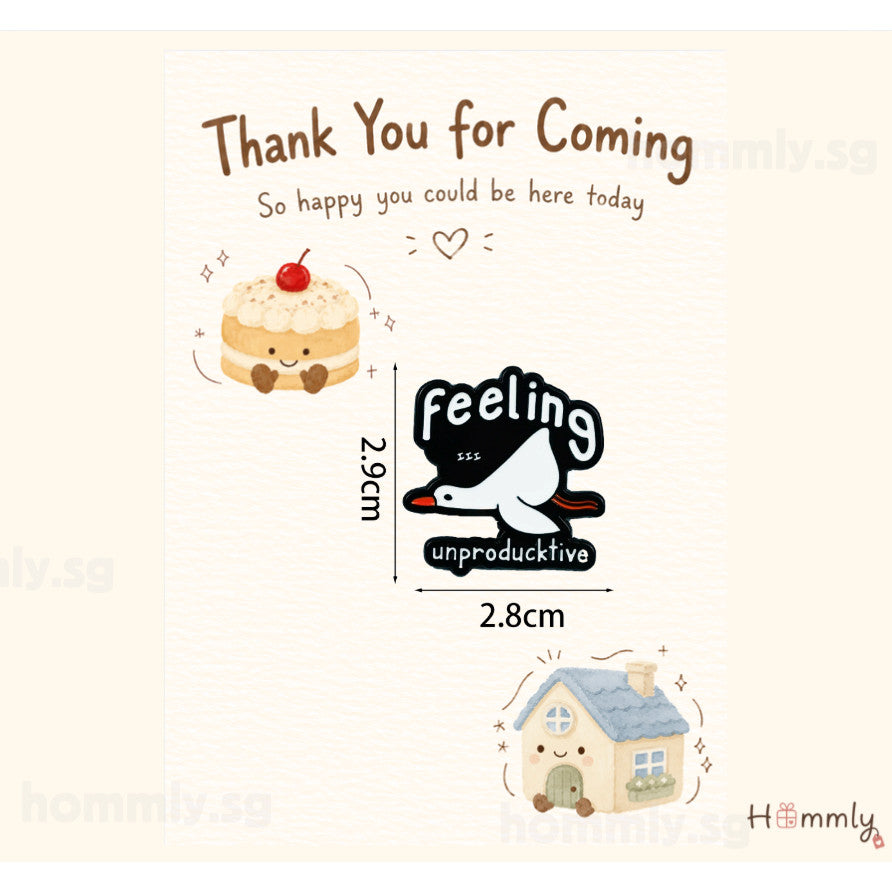 Thank You for Coming Gift Card Set – Badge – Duck