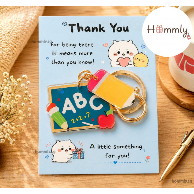 [Hommly Gift] 🎁 Teacher's Day Thank You Gift Set | Tea Bag, Sticky Notes, Badge & Star Charm Appreciation Gift