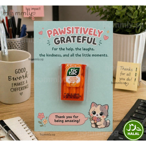 Positively Grateful Thank You Gift Card Set – Tic Tac – Orange