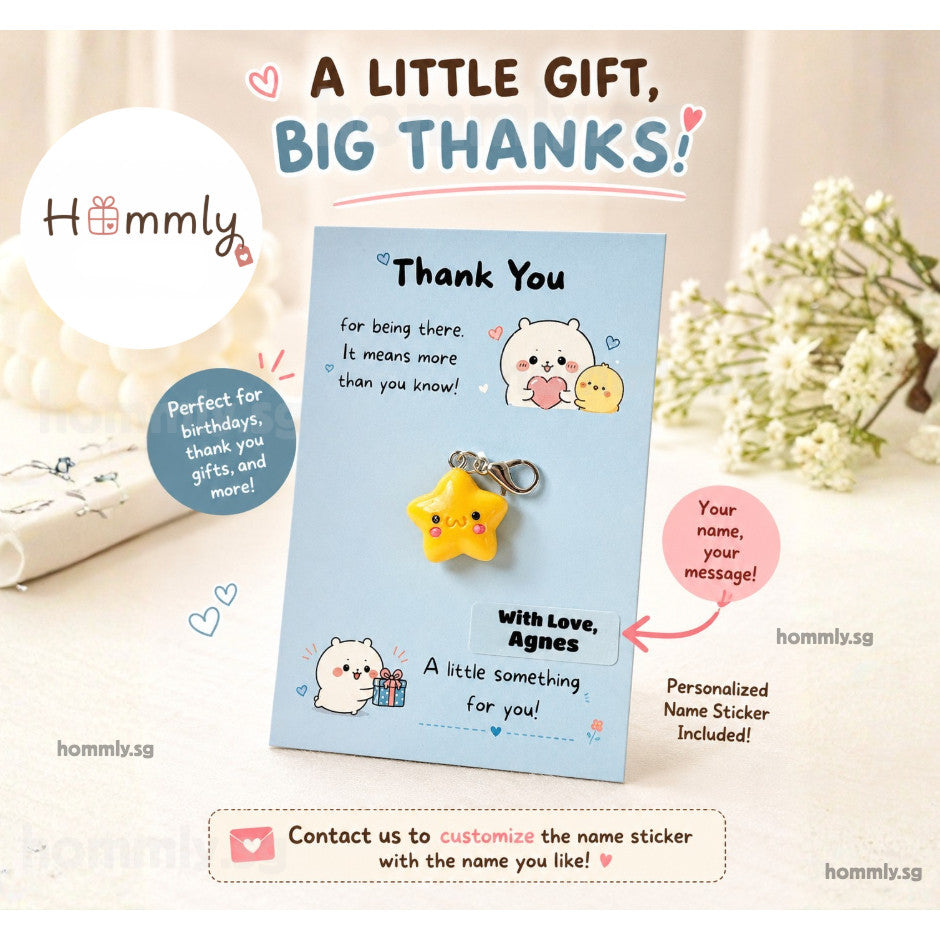 [Hommly Gift] 🎁 Appreciation Gift Card  (Blue TY) with Chocolate | Team Thank You Gift | Farewell Gift