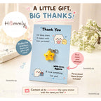 [Hommly Gift] 🎁 Appreciation Gift Card  (Blue TY) with Chocolate | Team Thank You Gift | Farewell Gift