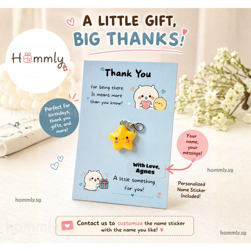 [Hommly Gift] 🎁 Appreciation Gift Card  (Blue TY) with Chocolate | Team Thank You Gift | Farewell Gift